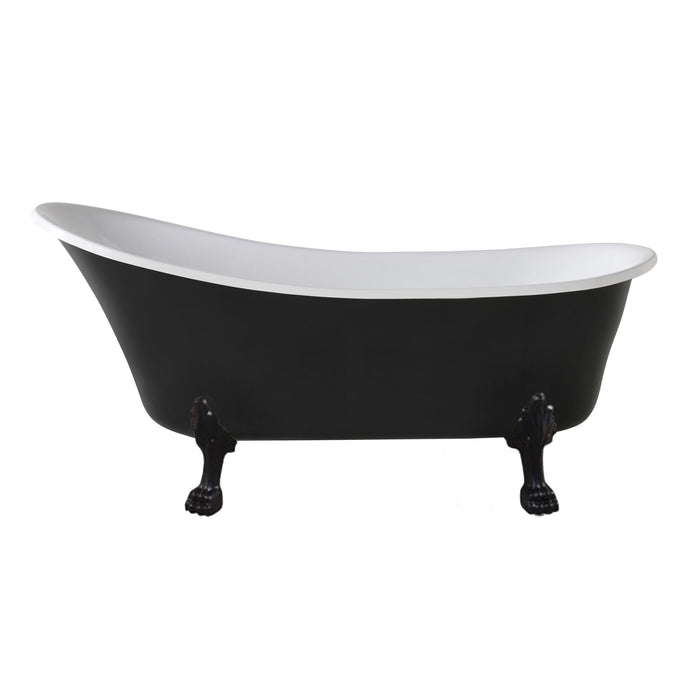 Alto Black Bath 1700mm with Black Feet Package
