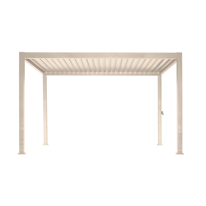 Sanctuary Louvered Aluminium Pergola Taupe 3x4m
