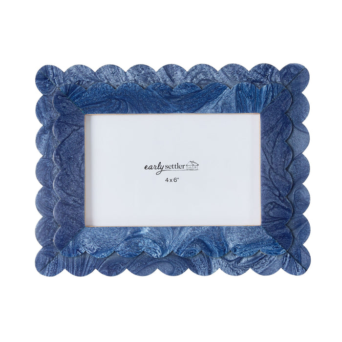 Poppi Resin Double Scalloped Photo Frame Small