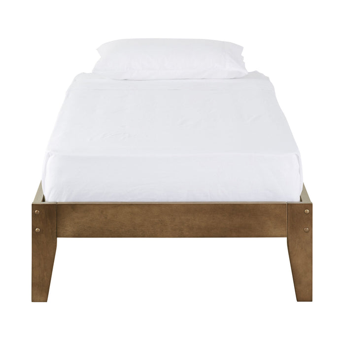 Kyan King Single Bed Base Chestnut