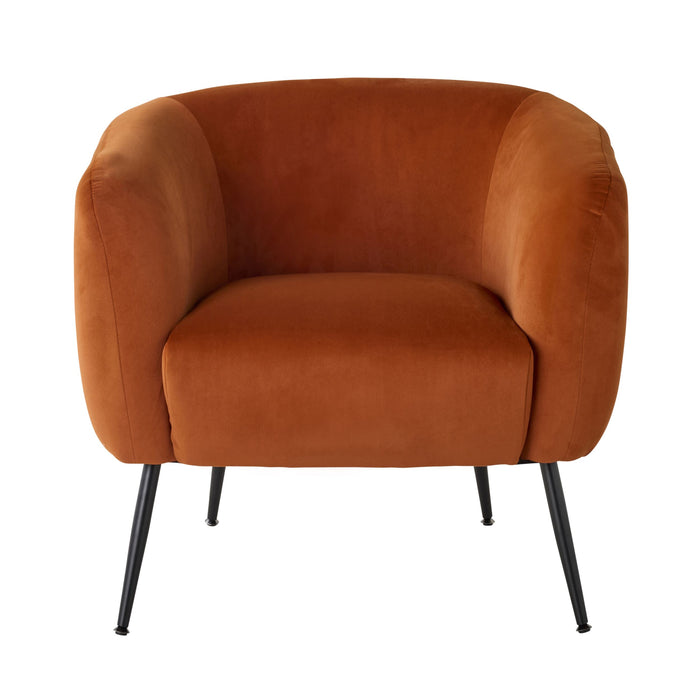 Kianna Occasional Chair Velvet Tangelo