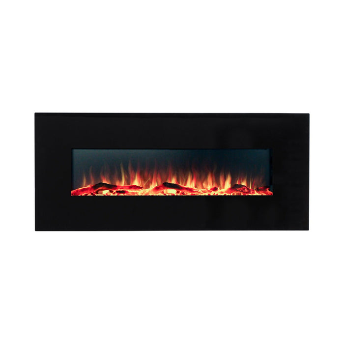 Longton Wall Mounted Electric Fireplace Black 128cm