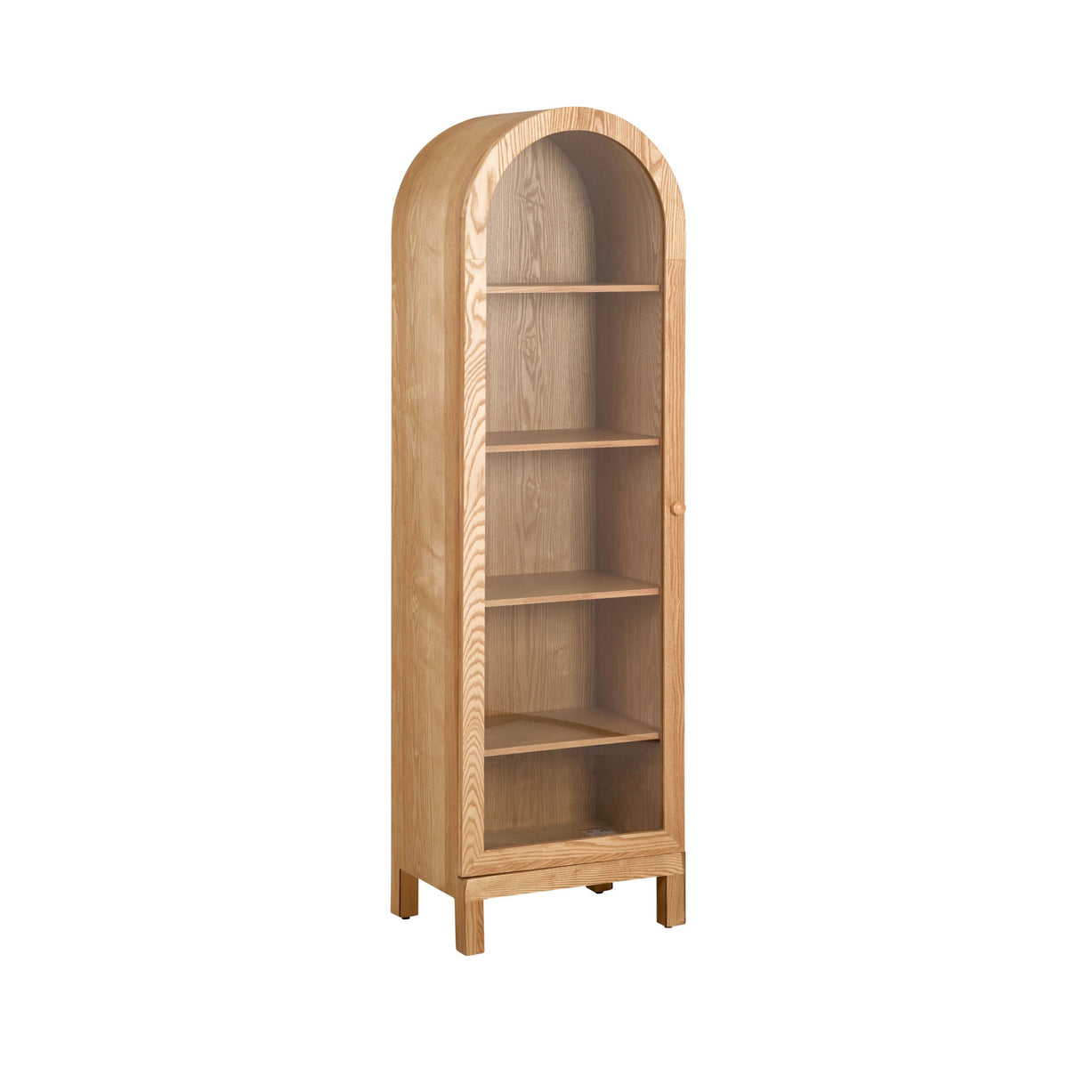 Paige Curved Display Cabinet Natural