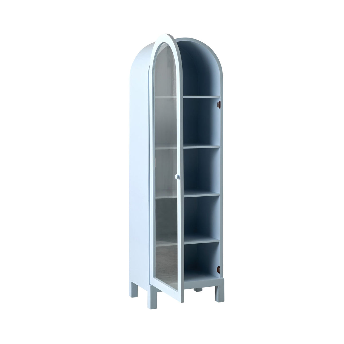 Paige Curved Display Cabinet Blue