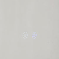 Bowen Round LED Vanity Mirror Silver 90cm