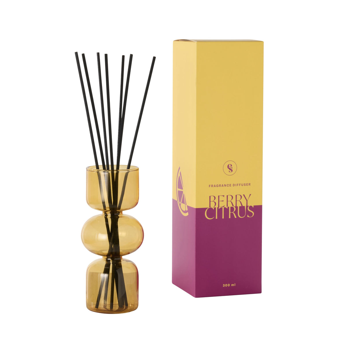 Home Scent Berry Citrus Glass Diffuser 300ml