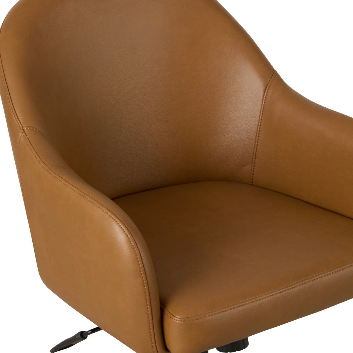 Zane Desk Chair Light Chestnut PU Leather