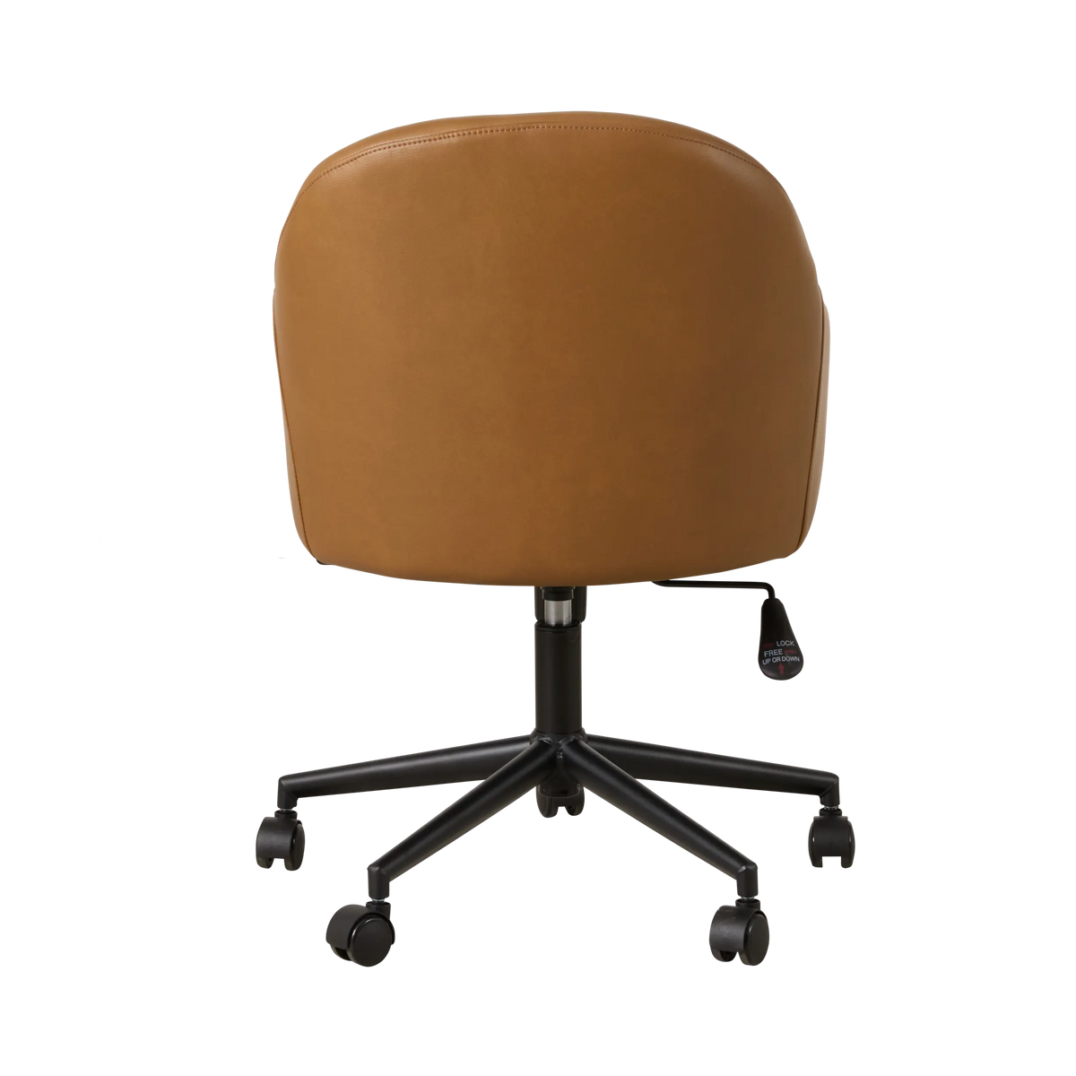 Zane Desk Chair Light Chestnut PU Leather