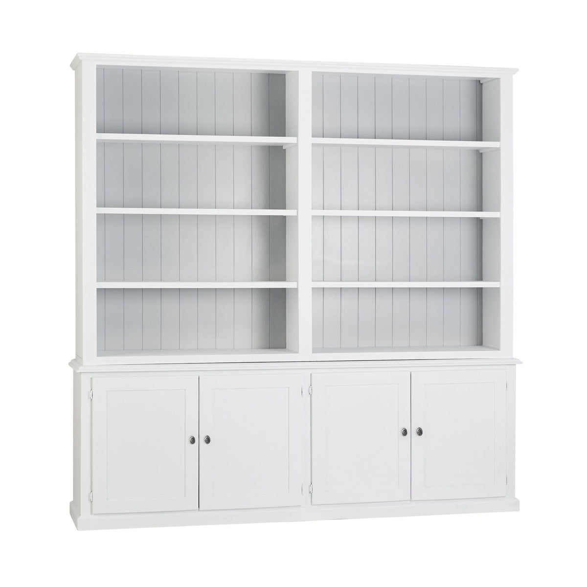 Armand 4 Door Library Shelving Unit 240 x 240cm White