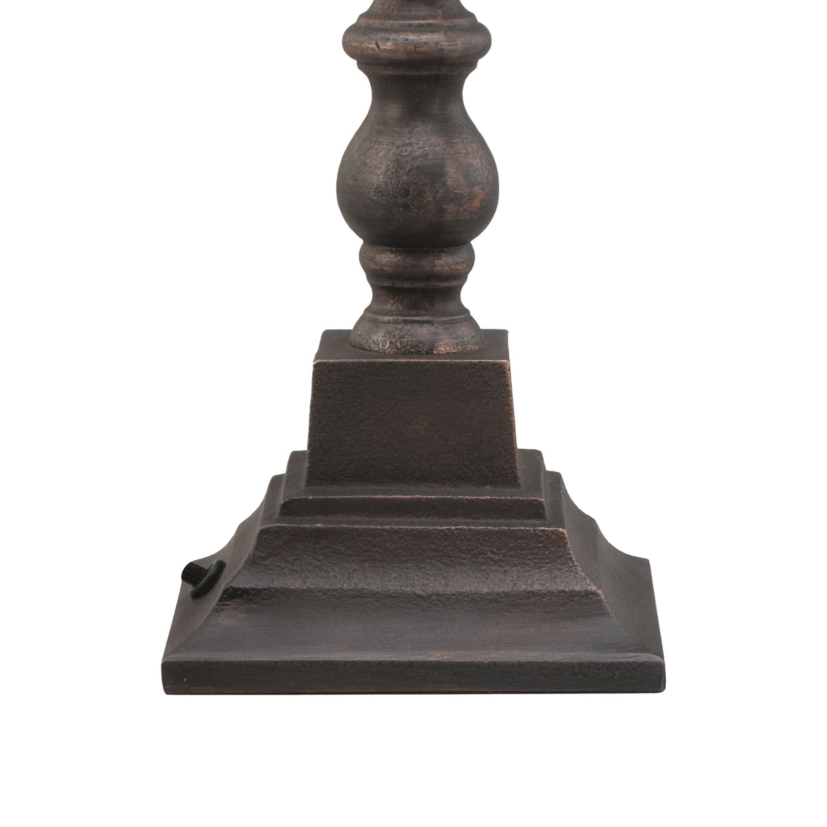Arlington Aged Bronze Metal Table Lamp Base 12x12x48cm