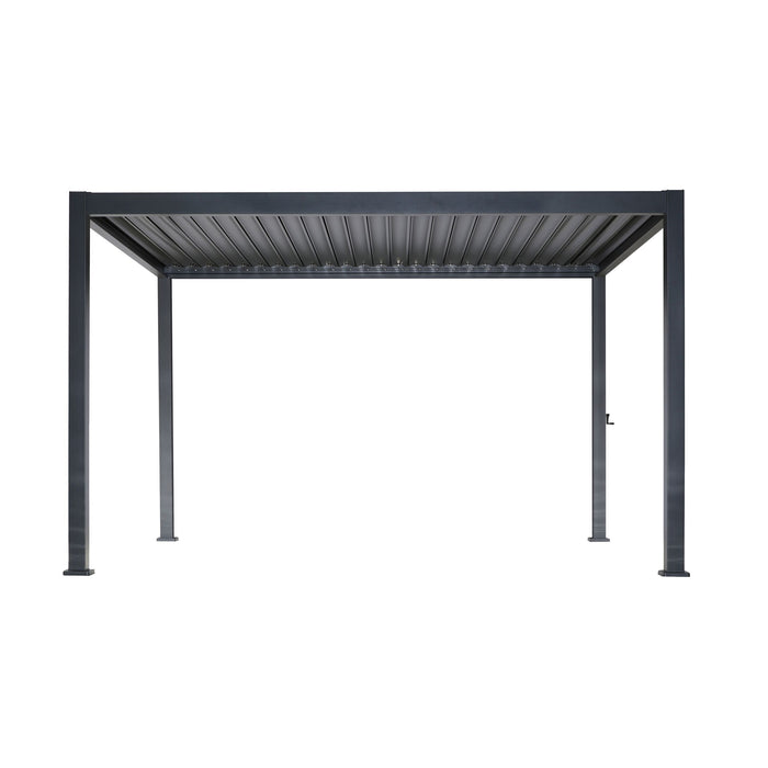 Sanctuary Louvered Aluminium Pergola Charcoal 3x4m