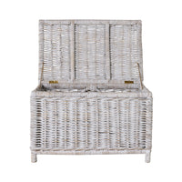 Lorne Blanket Box Large White Wash 78x51x51cm
