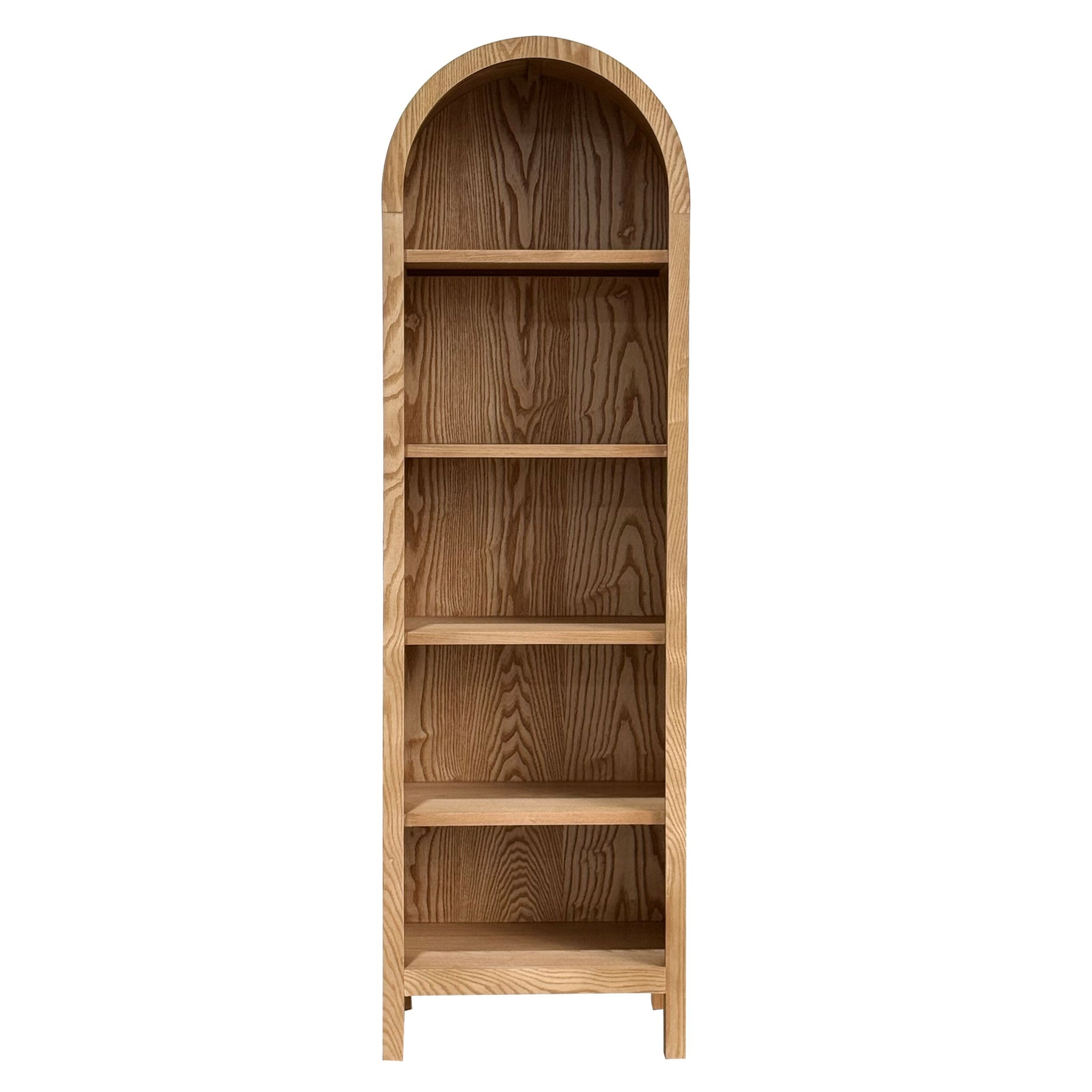 Paige Curved Bookshelf Natural