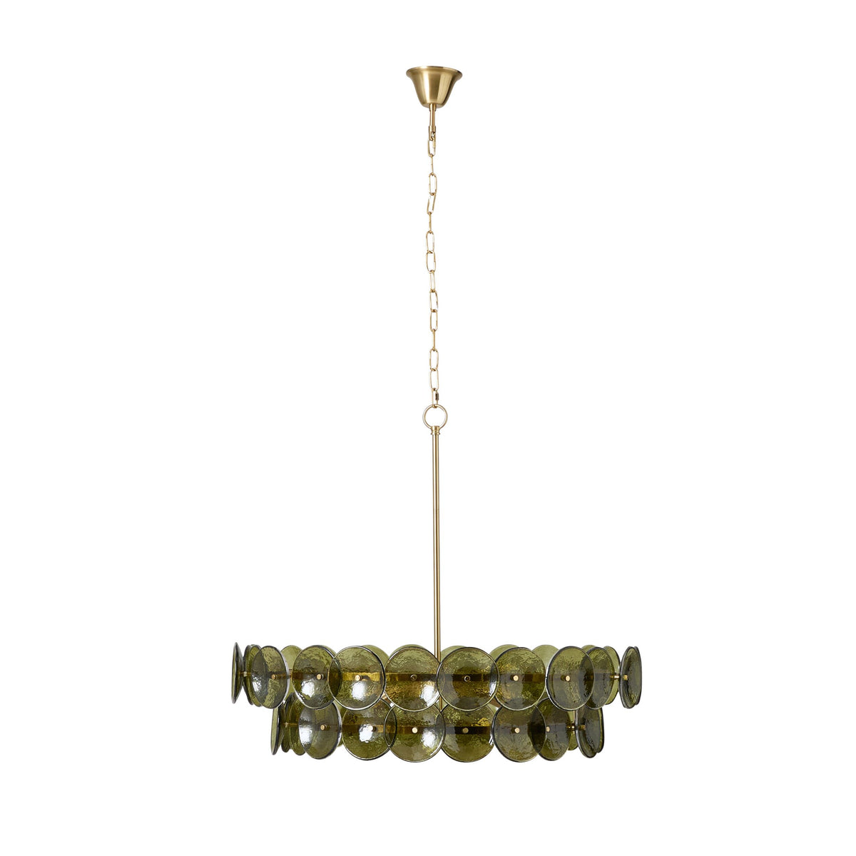 Sonny 8 Light Glass Chandelier Green 80cm