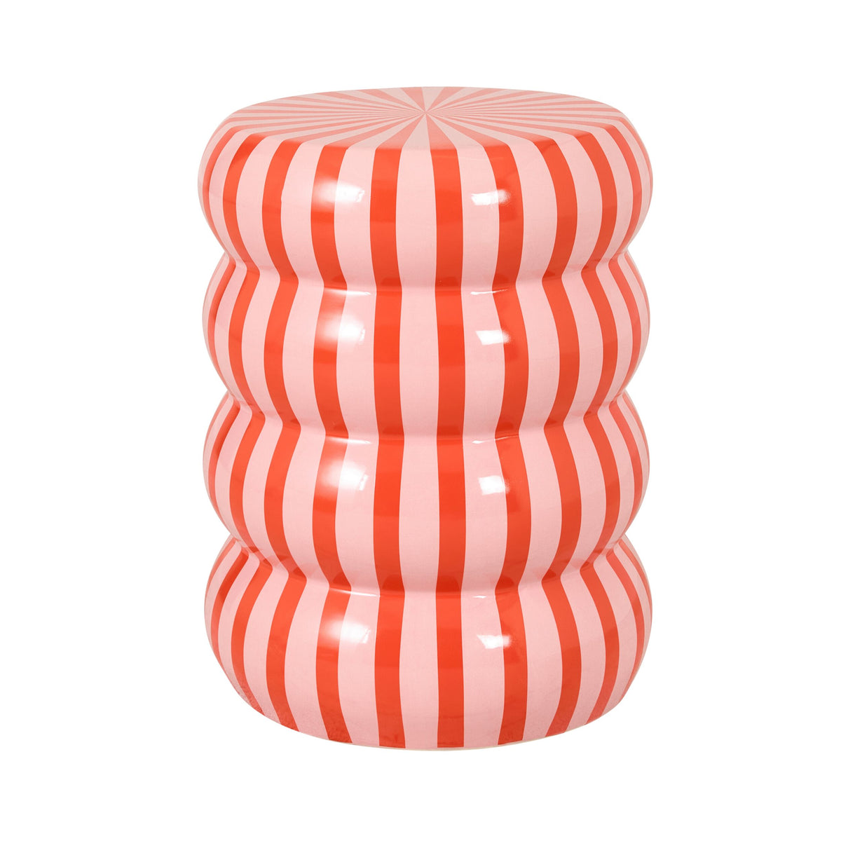 Kiro Curved Stool Pink/Orange