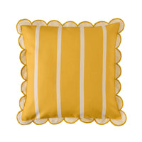 Aruba Scallop Edge Stripe Outdoor Cushion Butter 45x45cm
