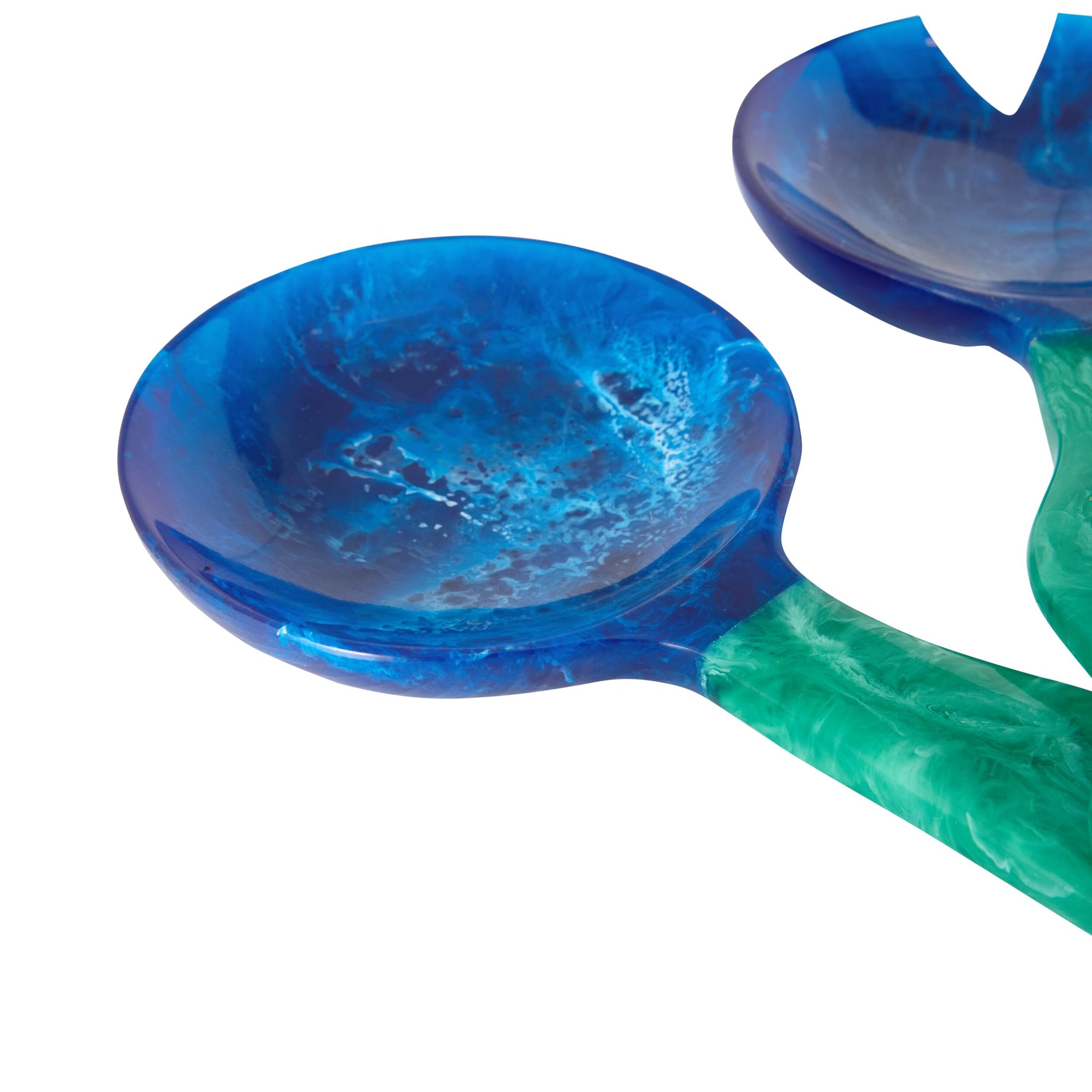 Poppi Two Tone Salad Servers Amalfi Blue