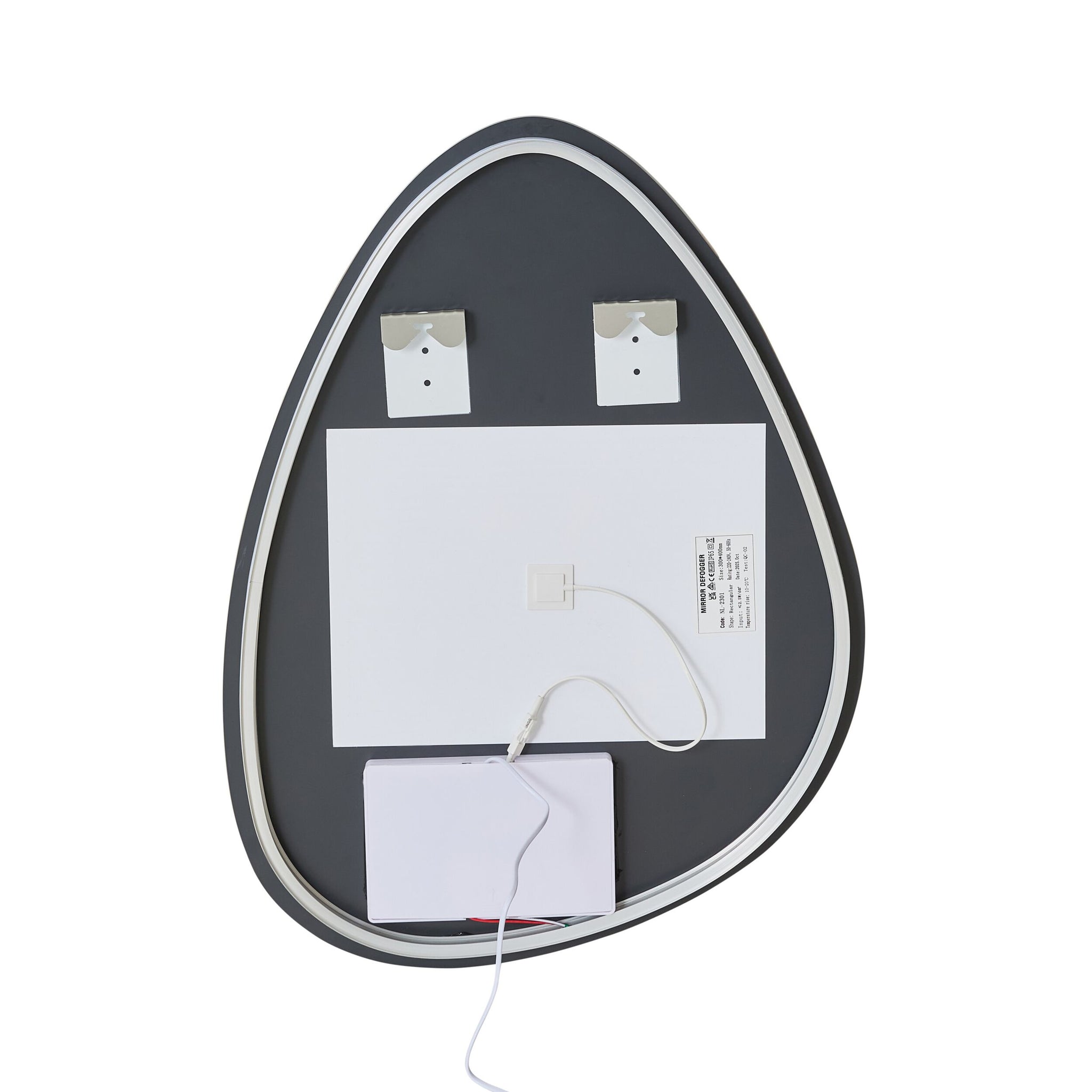 Bowen Asymmetrical LED Vanity Mirror Silver 60x80cm