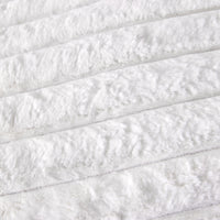 Luxe Rib Faux Fur Blanket Antique White 150x200cm