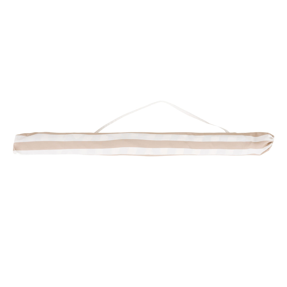 Amalfi Umbrella Scallop Edge Taupe/White Stripe