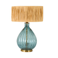 Elisa Glass Table Lamp Blue 80cm
