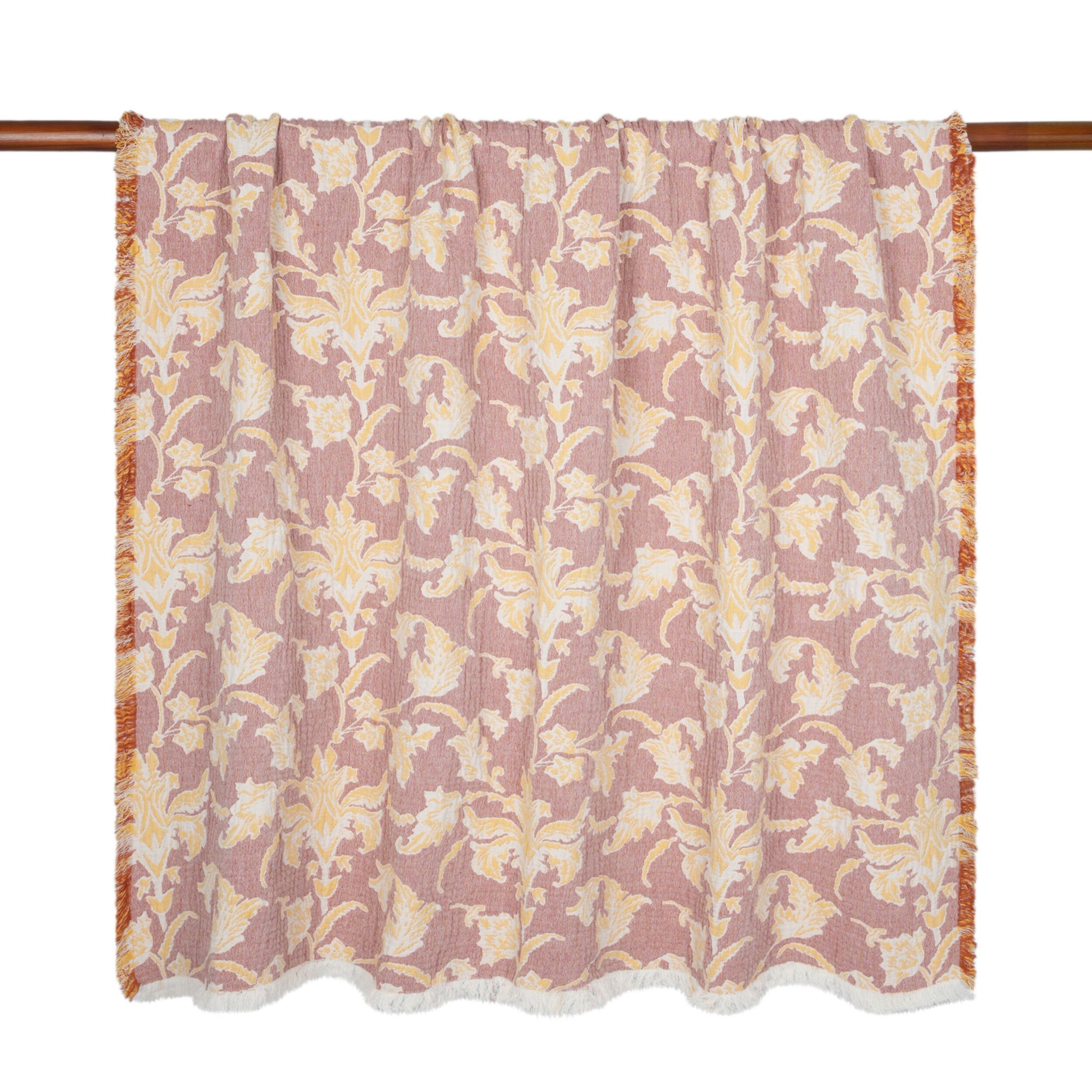 Jacquard Garden Cotton Throw 130x170cm Brocade