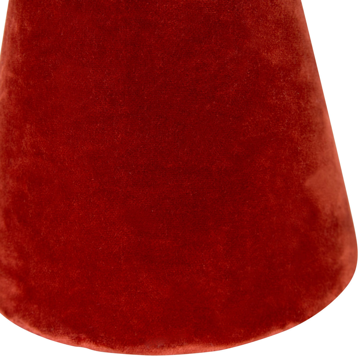Tapered Velvet Shade Warm Red 16x10x13cm