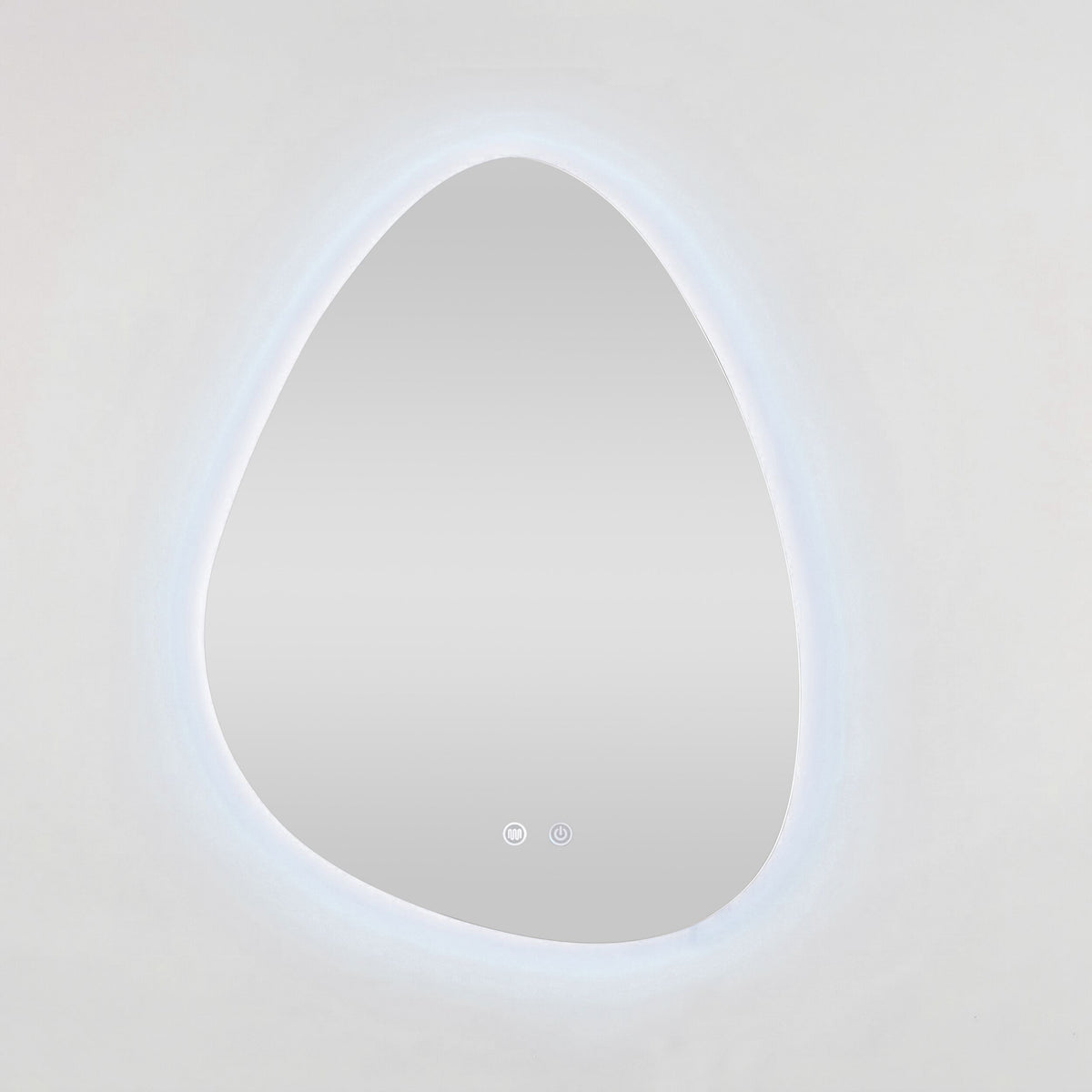 Bowen Asymmetrical LED Vanity Mirror Silver 60x80cm