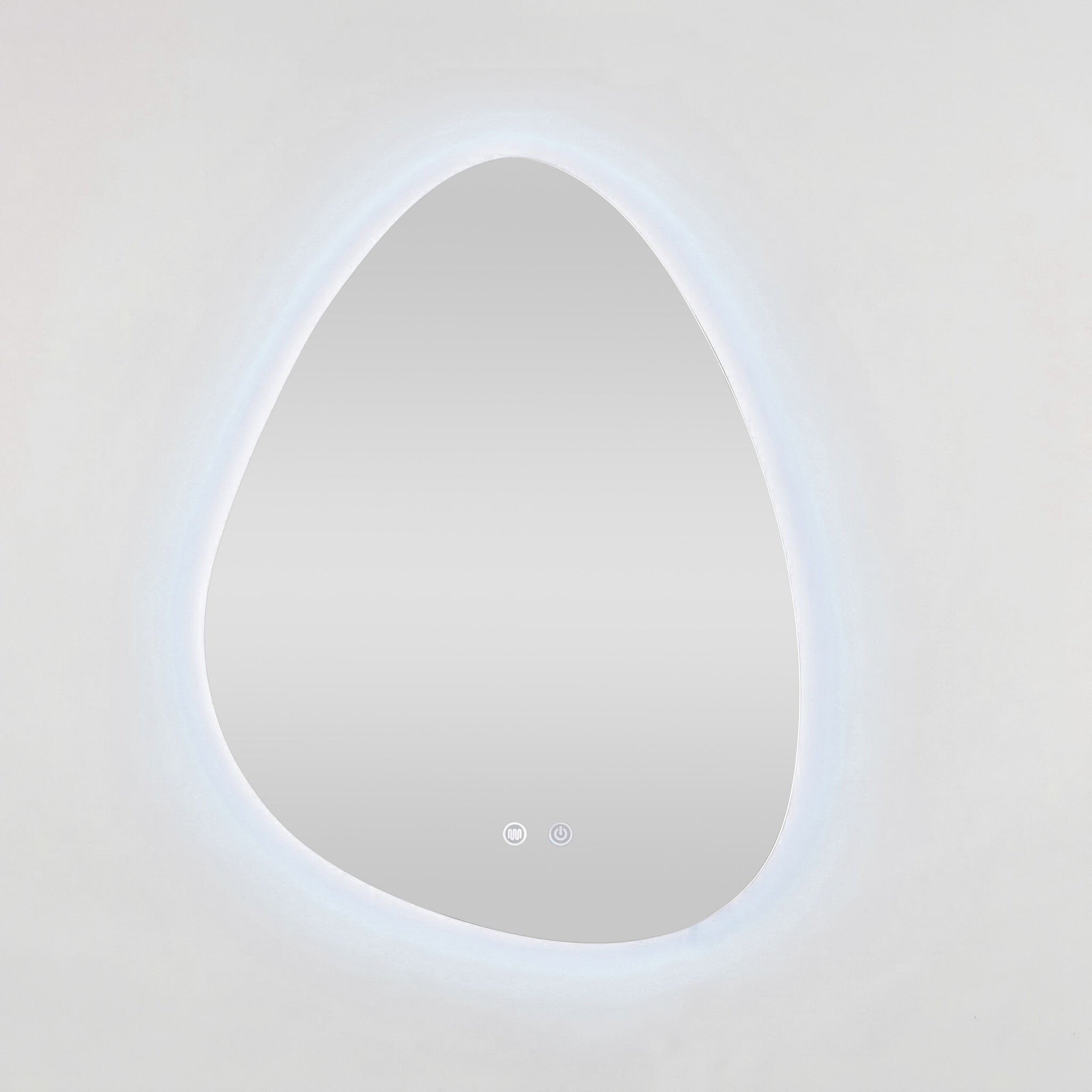 Bowen Asymmetrical LED Vanity Mirror Silver 60x80cm