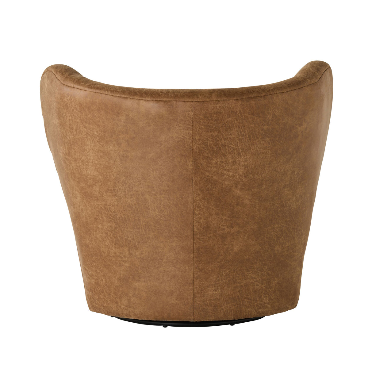 Hana Swivel Faux Leather Armchair Pellini Tan