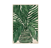 Riviera Greenery Textured Framed Artwork 80x120cm