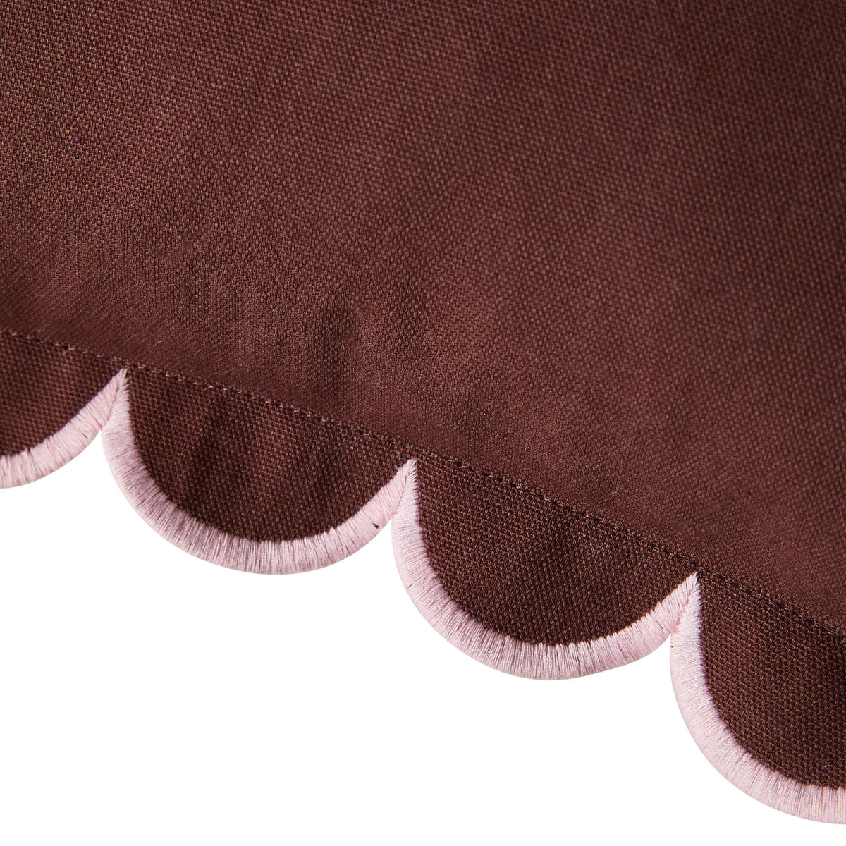 Aerin Scallop Cushion Chocolate 45cm