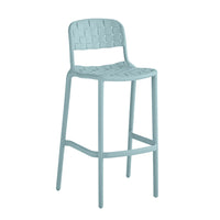Em Weave Bar Stool Steely Green