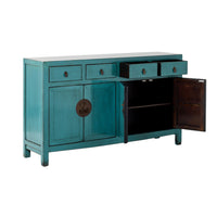 Sansha 4 Door & 4 Drawer Sideboard Turquoise
