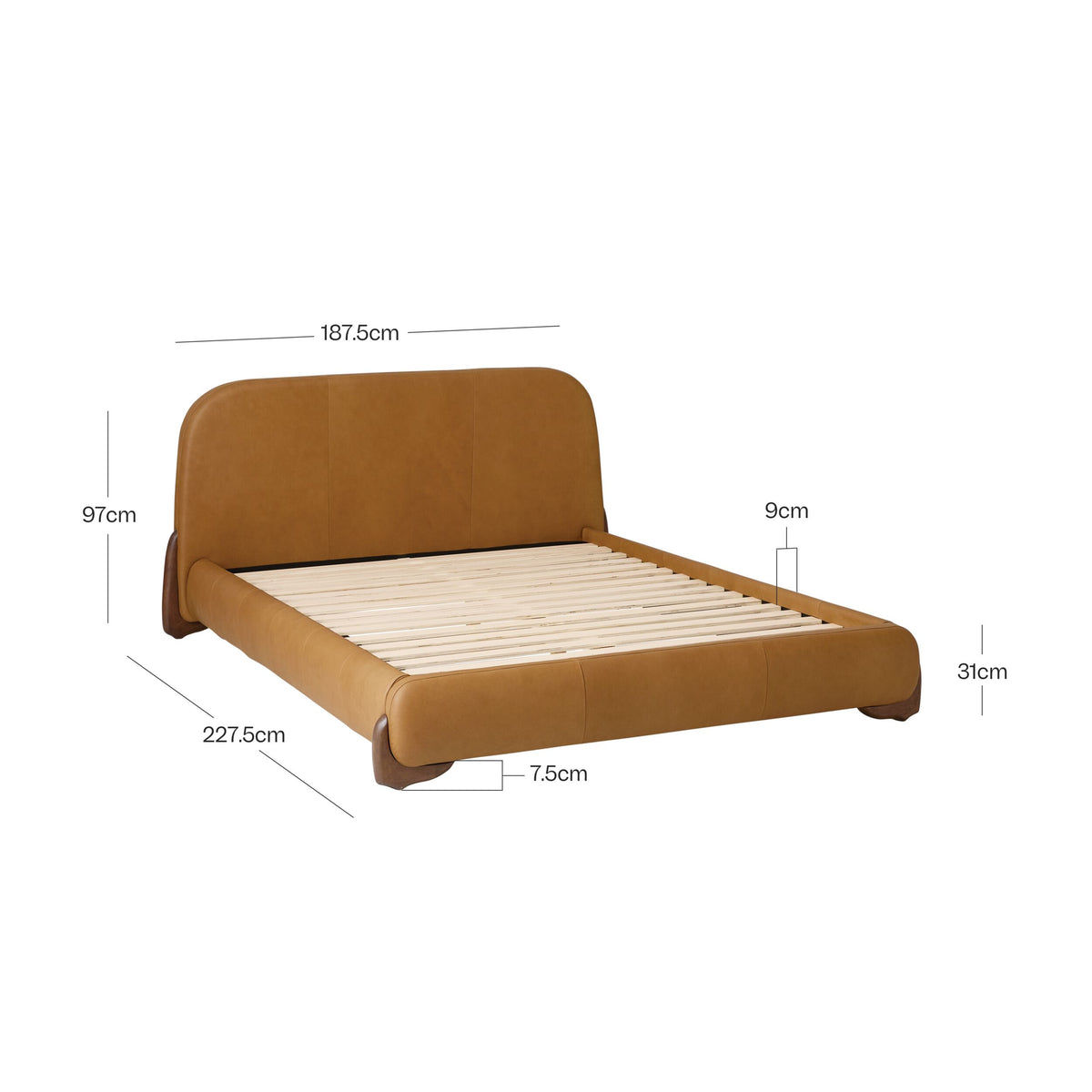 Eden Leather Queen Bed