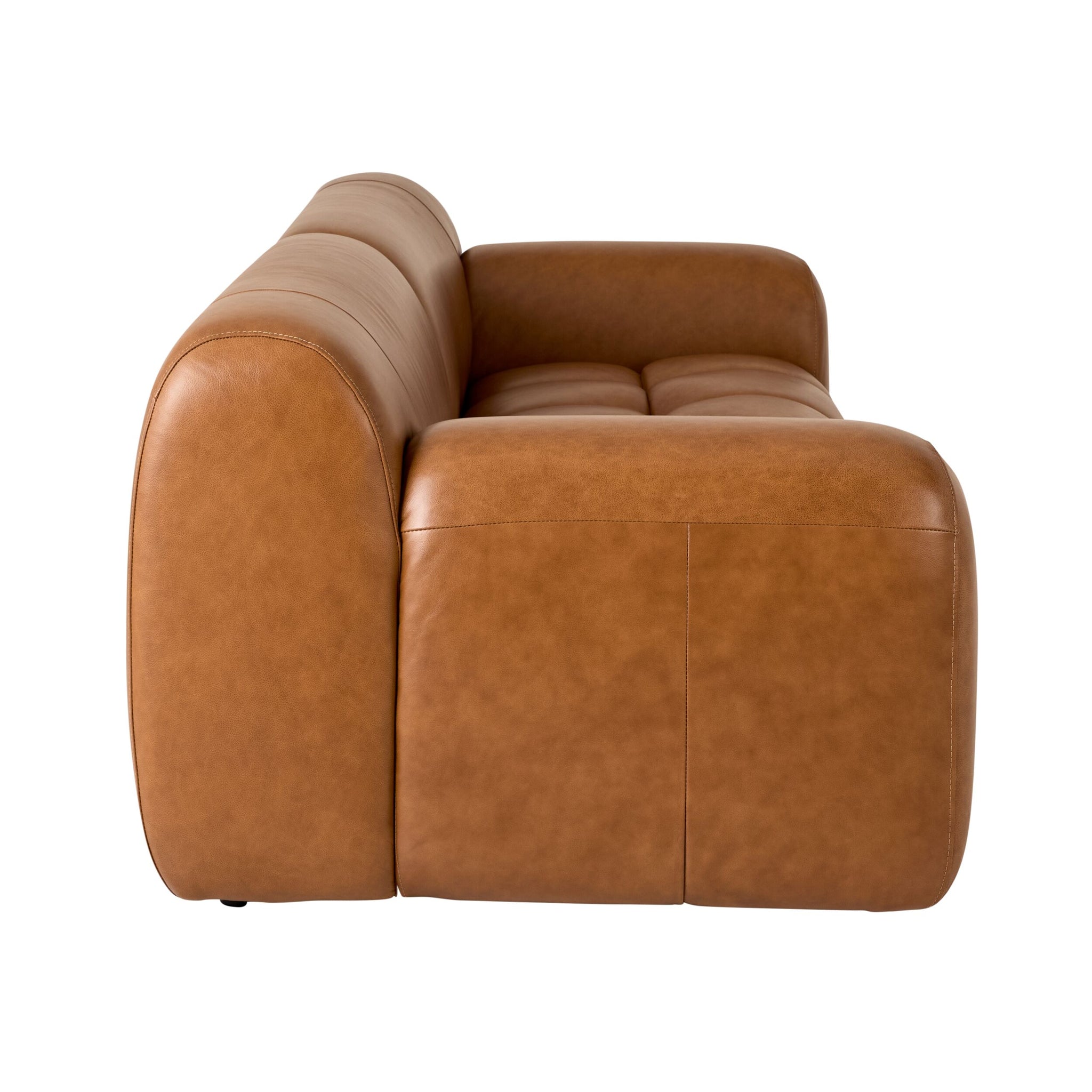 Alexis 3 Seater Leather Sofa Dakota Saddle