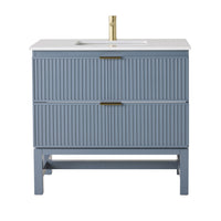 Lennox Single Vanity Slate Blue 940mm