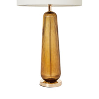 Fingal Fluted Glass Table Lamp Amber 87cm