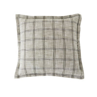 Loft Grid Check Cushion Grey 50cm