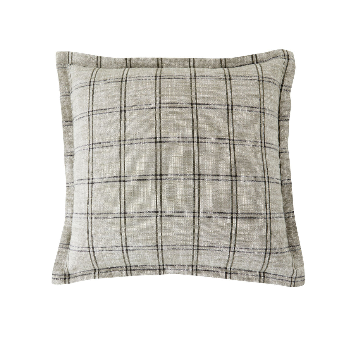 Loft Grid Check Cushion Grey 50cm