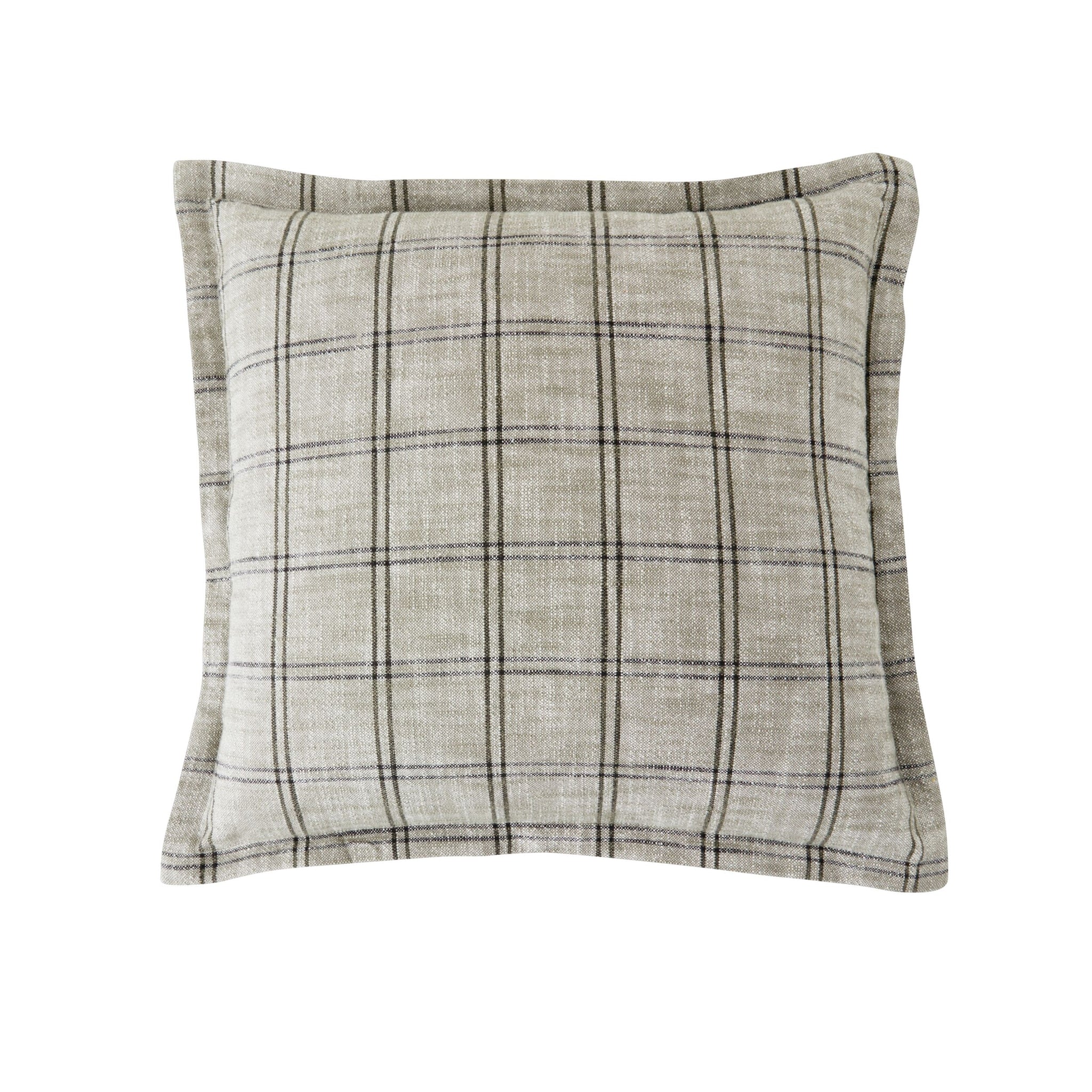 Loft Grid Check Cushion Grey 50cm