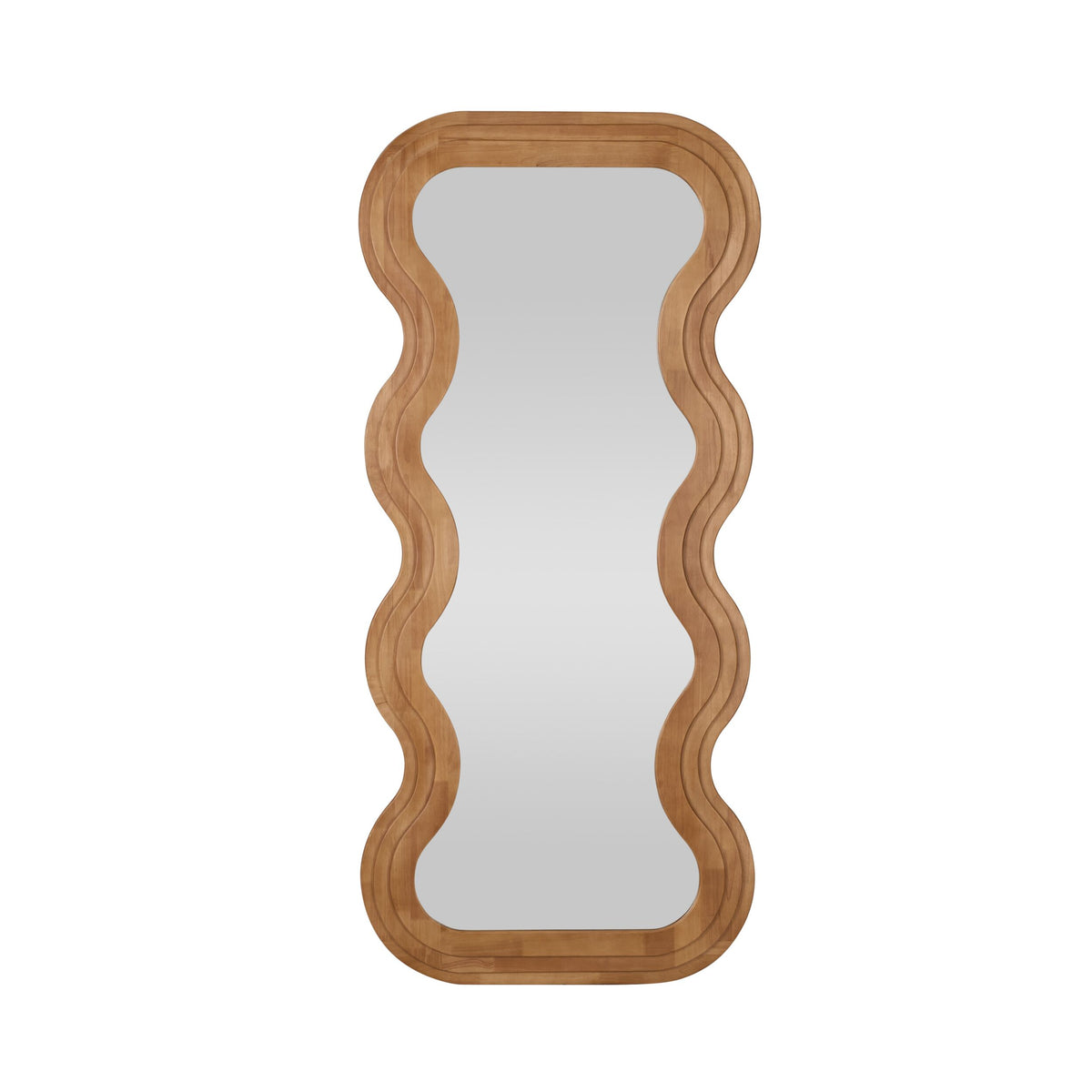 Echoes Scalloped Wooden Floor Mirror 81x182cm