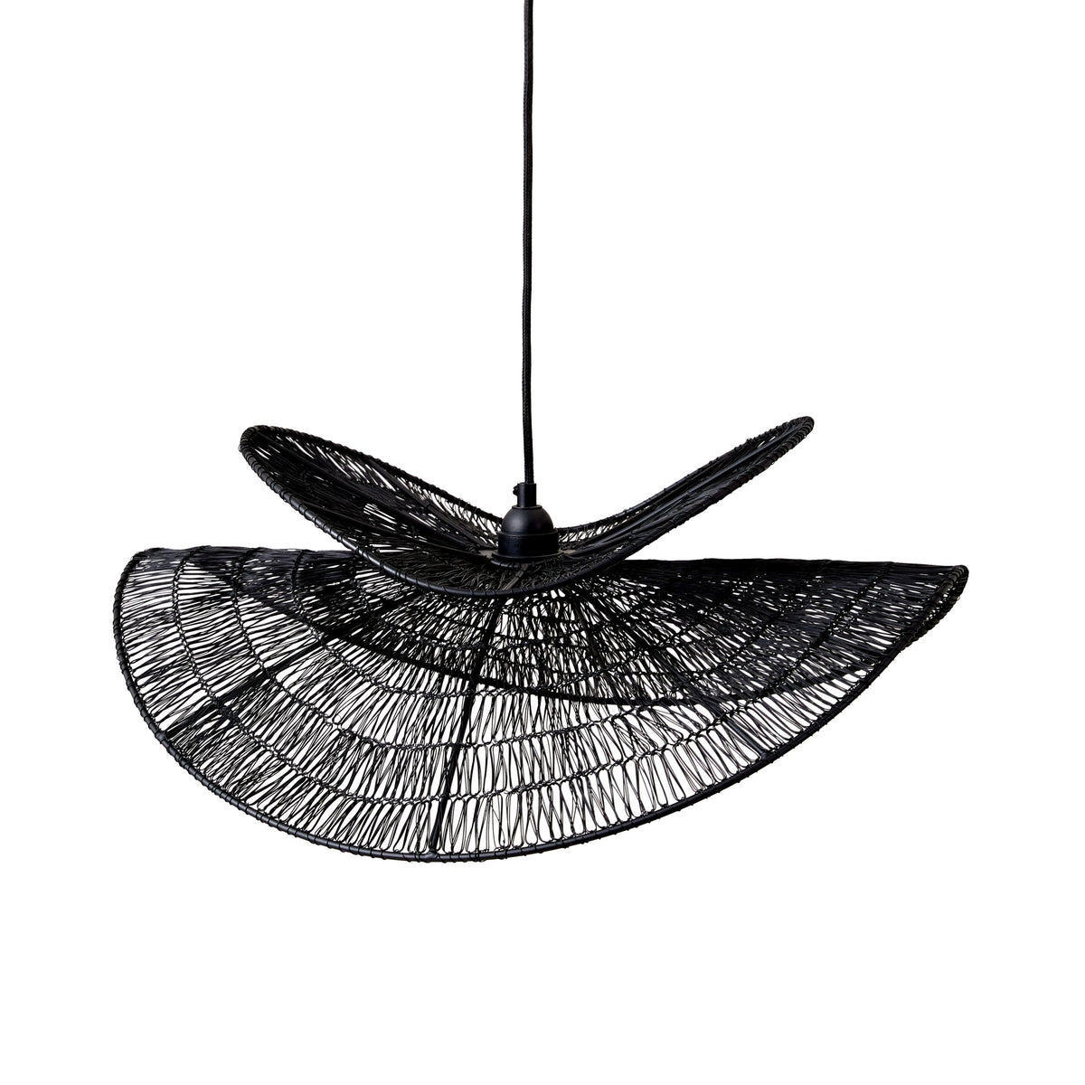 Orbit Metal Wire Pendant Black 55x48x25cm