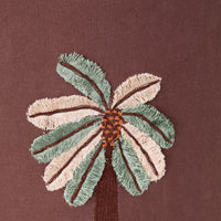 Embroidered Palm Shade Brown 35cm