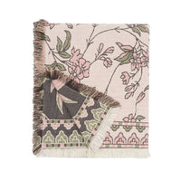 Jacquard Garden Cotton Throw 130x170cm Blossom