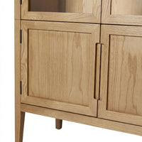 Serene Curved Display Cabinet Natural