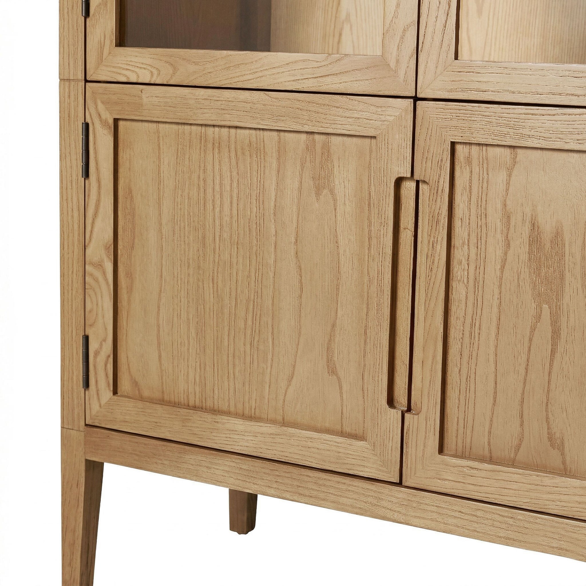 Serene Curved Display Cabinet Natural