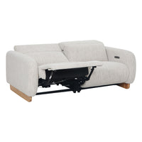Bellano 3 Seater Recliner Natural Textured Slub