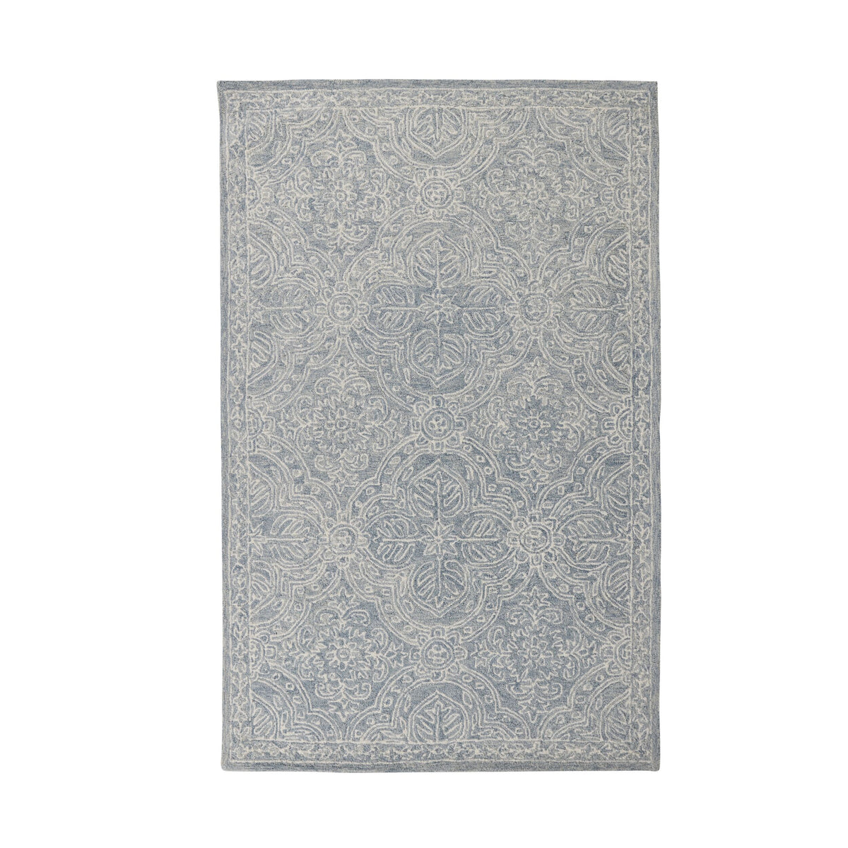 Henna Handtufted NZ Wool Rug Blue 150x240cm