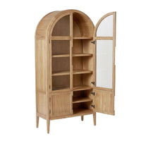 Serene Curved Display Cabinet Natural